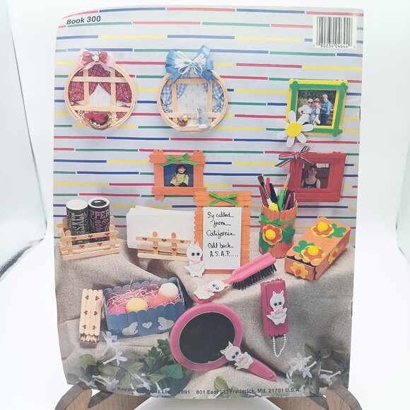 Vintage Craft Patterns, Craft Sticks on Parade Book 300, Kappie Originals 1991 - Picture 2 of 2